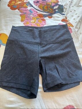 lululemon athletica Dark Charcoal Heather Bike Shorts